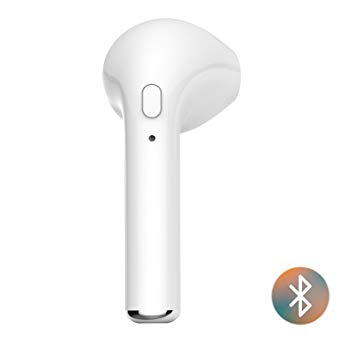 landrovar Bluetooth Headphones, Wireless Single Earbuds Noise Cancelling Comfortable Stereo Earphone Compatible Most Smart Phones (White)
