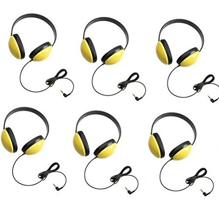 Califone 2800-YL Listening First Headphones in Yellow (Set of 6)