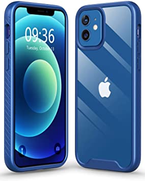 Matone Compatible with iPhone 12 Case and iPhone 12 Pro Case 6.1-Inch (2020), Clear Slim Protective Hybrid Cover Hard PC Back with TPU Bumper