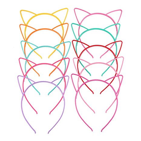Candygirl Girl's Plastic Headbands Tiara Bunny Cat Bow Hairbands