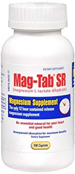 Mag-Tab SR magnesium supplement 84 mg (7 Meq) caplets - 100 Ea by Mag-Tab SR
