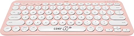 Logitech K380 Line-Friends Cony Multi-Device Bluetooth Wireless Keyboard with Easy-Switch for up to 3 Devices, Slim, 2 Year Battery – PC, Laptop, Windows, Mac, Chrome OS, Android, iPad OS, Apple TV