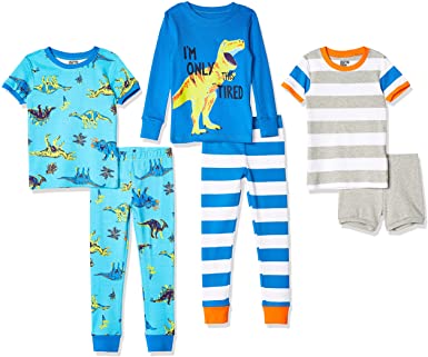 Spotted Zebra Boys' Snug-fit Cotton Pajamas Sleepwear Sets