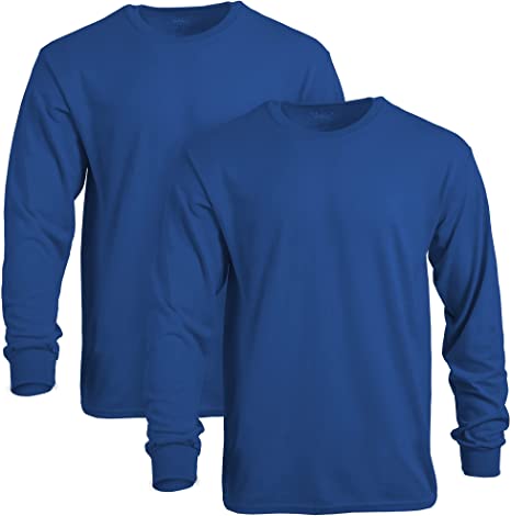 Gildan Men's DryBlend Long Sleeve T-Shirt, Style G8400, 2-Pack