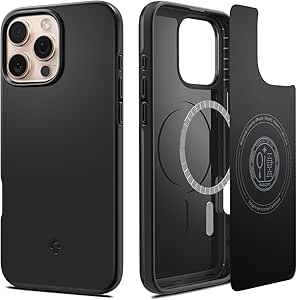 Spigen Case for iPhone 16 Pro Case, Thin Fit MagFit Designed for Apple iPhone 16 Pro - Black