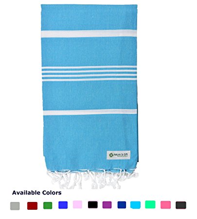 Turkish Cotton Bath Beach Spa Sauna Hammam Yoga Gym Hamam Towel Fouta Peshtemal Pestemal Blanket Turquoise