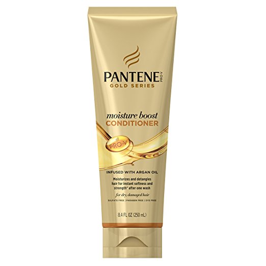 Pantene Pro-V Gold Series Moisture Boost Conditioner, 8.4 Fluid Ounce for African American, Ethnic and Curly Hair Care