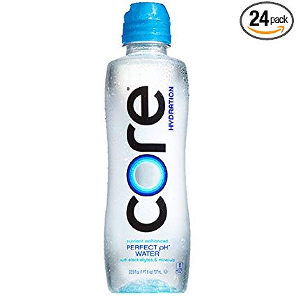 CORE Hydration, 23.9 Fl Oz (Pack of 24), Nutrient Enhanced Water, Perfect 7.4 Natural pH, Ultra-Purified With Electrolytes and Minerals, Sports Cap For Convenience