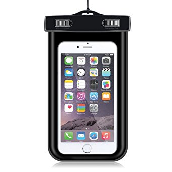 Cell Phone Waterproof Case Dry Pouch Bag, Up to 6.0" for Apple iPhone 7/7S/6/6S Plus, SE/5/5S/5C Samsung Galaxy S8/S7/S6/S5/S4 Note 5/4/3, HTC LG Sony Nokia Motorola Google Pixel Huawei