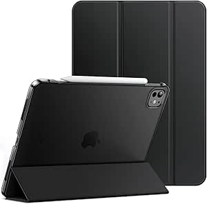 JETech Case for iPad Pro 13-Inch M4 (2024), Slim Stand Hard Back Shell Smart Cover with Auto Wake/Sleep (Black)