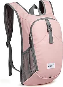 G4Free 10L Hiking Backpack, Lightweight Small Hiking Daypack Outdoor Travel Foldable Shoulder Bag, Pink