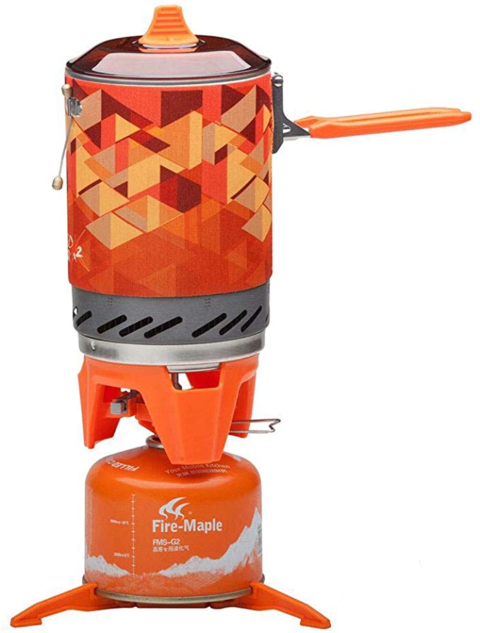 Fire-Maple Star FMS-X2 Outdoor Cooking System Portable Camp Stove with Piezo Ignition POT Support & Stand - Ultralight Compact Windproof High Heating Efficiency - Propane & Butane Canisters - Camping