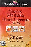 Wedderspoon Organic Manuka Honey Lozenges with Ginger and Echinacea 4 Ounce