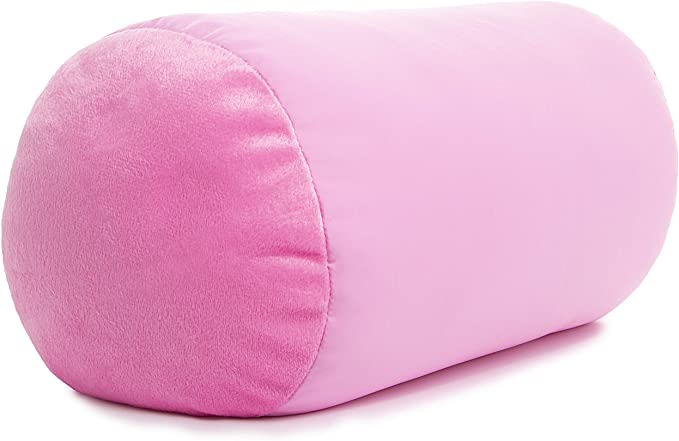 Deluxe Comfort Mooshi Squish Microbead Bed Pillow, 14" x 7" - Airy Squishy Soft Microbeads - Eighteen Fun Bubbly Colors To Choose From - Cuddly And Fun Dormroom Accessory - Bed Pillow, Pink