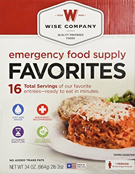 Wise Foods Emergency Food Supply Favorites (Box Kit)