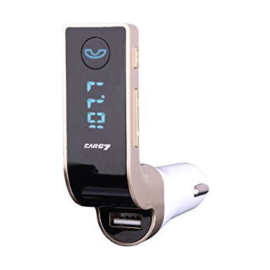 Btopllc Bluetooth FM Transmitter Car Kit , Wireless In-car MP3 Player,Support USB/ SD Card Music Playing