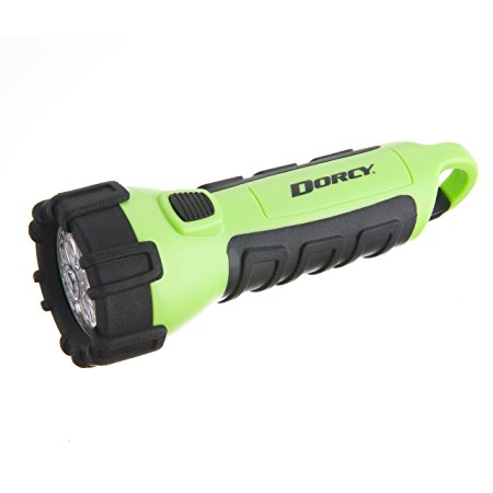 Dorcy 55-Lumen Waterproof Floating LED Flashlight with Carabiner Clip, Neon Green (41-2513)