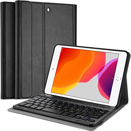 ProCase iPad Mini Keyboard Case for iPad Mini 5 2019/ Mini 4, Mini 1 2 3, Slim Lightweight Smart Cover with Magnetically Detachable Wireless Keyboard for iPad Mini 5/4/3/2/1 –Black