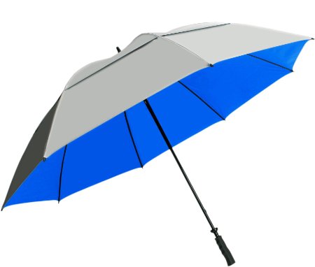 Sun Tek 68 UV Protection Wind Cheater Vented Canopy SilverBlue Umbrella