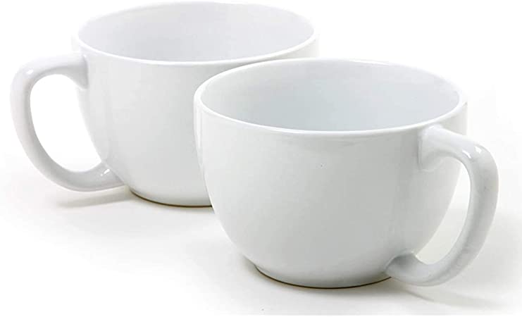 My Mugs, Set of 2, White, Porcelain