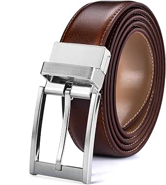 beltox fine Men Belt Genuine Leather with Anti-scratch Buckle Casual Strap