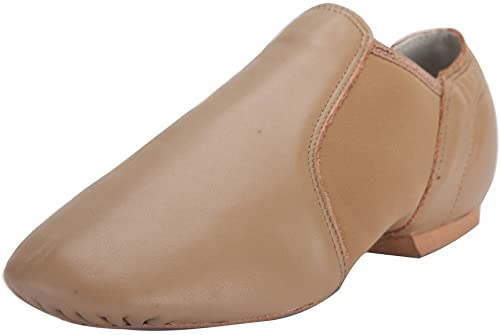 Linodes (Tent Leather Upper Jazz Shoe Slip-on for Women and Men's Dance Shoes