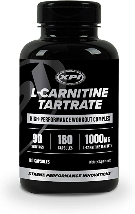 XPI L-Carnitine Tartrate 1000mg Serving, 90 Servings, 180 Capsules