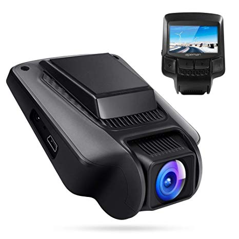 apeman FHD 1080P Wifi In Car Dash Cam Camera DVR 170° Wide Angle Lens 2.45" IPS LCD SONY IMX323 Sensor Super Night Vision with WDR, Loop Recording, Motion Detection, G-sensor, Parking Monitor