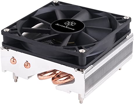SilverStone Technology SST-AR11 SFF 95 Watt Intel 115X CPU Cooler with 4 heat pipe design at only 47mm tall AR11