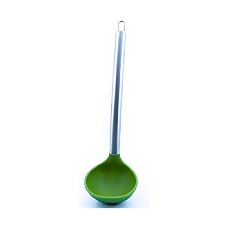 BEST Silicone Ladle by Chef Frog - For Home or Professional Use - Features our Stay-Cool Stainless Steel Handle