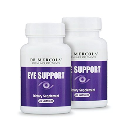 Dr. Mercola Eye Support - 30 Capsules - 2 Bottles - Lutein, Astaxanthin, Black Currant, Zeaxanthin - Top Antioxidant Support for Eyesight   Eye Health - Natural Source of Carotenoids