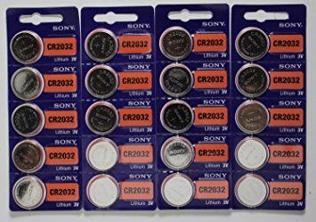 Lot of 100 Sony CR2032 3 Volt Lithium Coin Battery On Tear Strip - Bulk Pack