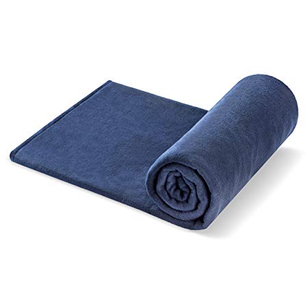 Melissa's Weighted Blankets MADE IN THE USA (20lbs Adult Size) NAVY 10 varieties of Fleece and Flannel combinations available in 27 different size and weight options Large 72" x42''