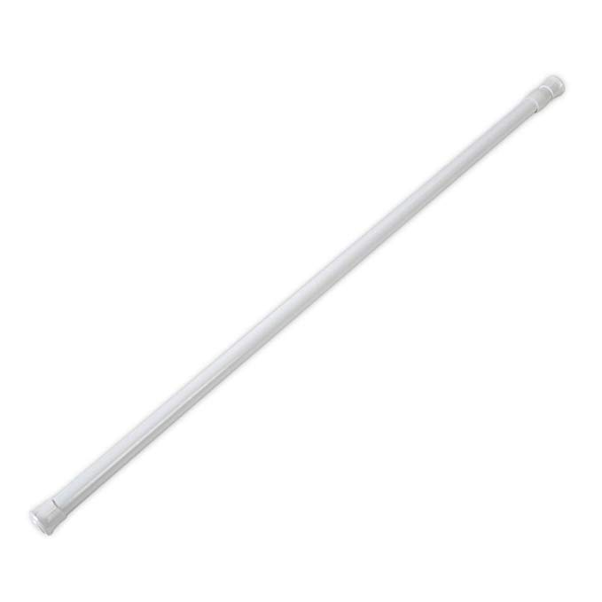 Alapaste Tension Rods Spring Loaded Extendable Length Curtain Rod Cupboard Rod Rail for DIY Projects Kitchen,Bathroom (White)