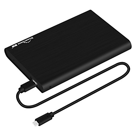 USB C Hard Drive Enclosure, ink-topoint 2.5 inch External Hard Disk Drive Enclosure Case with USB 3.0 Type C Interface for 7&9.5mm SATA HDD SSD Compatible with Windows/MAC /Linux Systems - Black