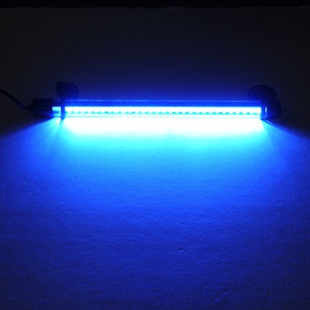 Amzdeal 11 Inch Blue Aquarium Light Fish Tank Light, Waterproof, US Plug