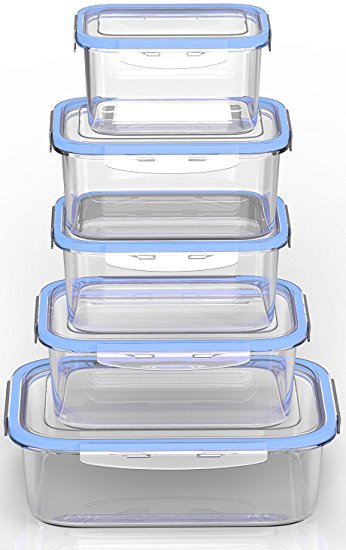 Royal Food Storage Containers - 10-Piece Set - BPA Free and Microwave Safe without Lids - Perfect for Meal Prep