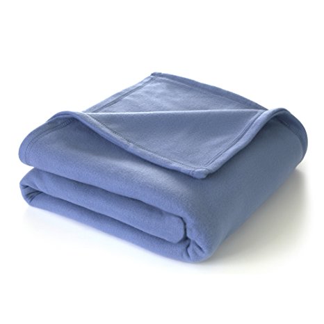Martex Super Soft Fleece Blanket - Full/Queen, Warm, Lightweight, Pet-Friendly, Throw for Home Bed, Sofa & Dorm - Slate Blue