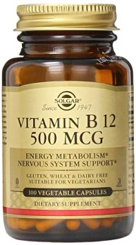 Solgar Vitamin B12 Vegetable Capsules, 500 mcg, 100 Count