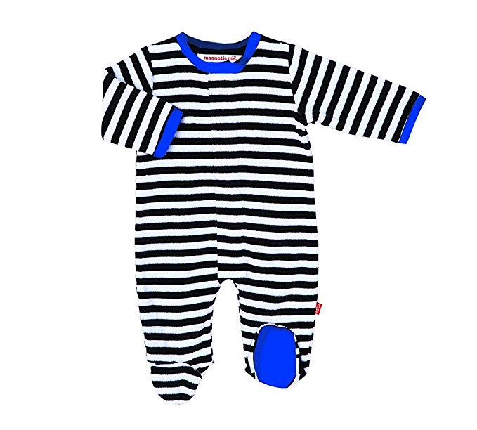 Magnificent Baby Magnetic Me Velour Magnetic Footie
