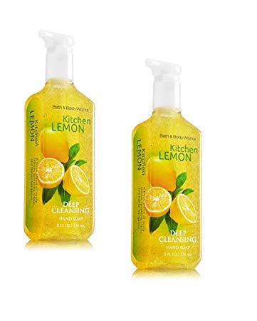 Bath and Body Works Deep Cleansing Hand Soap, Kitchen Lemon, 8 fl. oz. Lot of 2