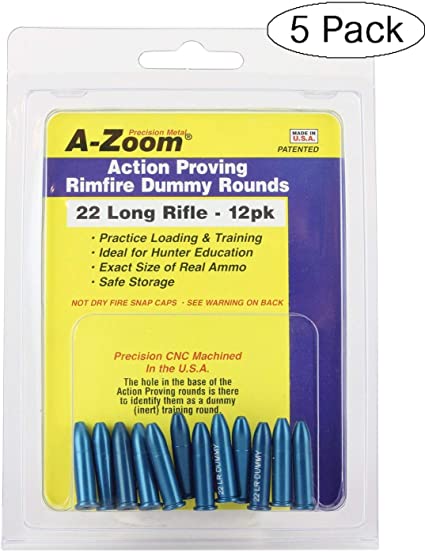 A-ZOOM 22 LR Action Proving Dummy Rounds (Per 12)