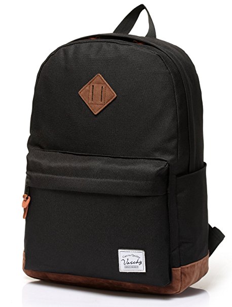 School Backpack,Vaschy Unisex Classic Lightweight Water Resistant College Rucksack Travel Backpack Fits 14-Inch Laptop