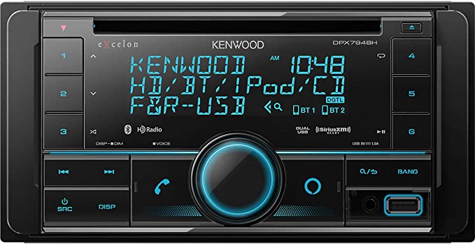 Kenwood Excelon DPX794BH Double DIN Bluetooth In-Dash Car Stereo CD Receiver with Amazon Alexa Compatibility