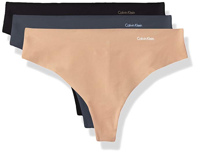 Calvin Klein Women's Invisibles No Panty Line Thong Multipack