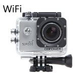 DBPOWER Waterproof Action Camera 12MP 1080P HD with 2 Batteries and Free Accessories Kit Wifi Silver