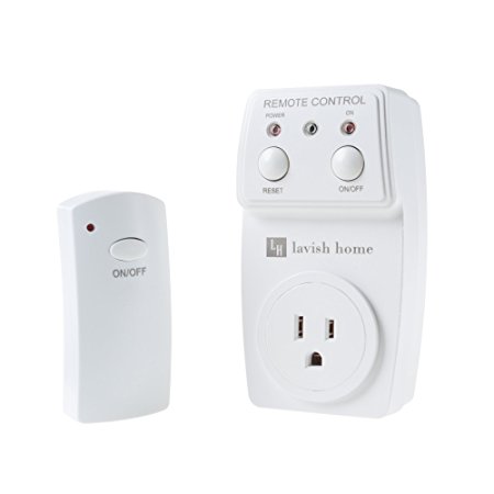 Lavish Home 75-LMP3014 Indoor Wireless Outlet Plug with Programmable Remote Control Appliances, Lamps, Lighting and Electrical Equipment, Normal