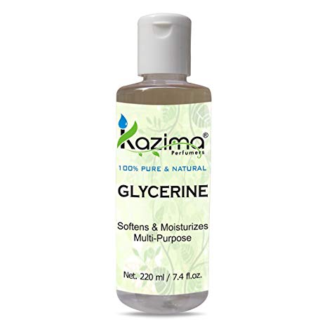 KAZIMA Pure Refined Glycerine 220 ML - For Softens, Moisturizer, Skin Protectant & Multi Purpose