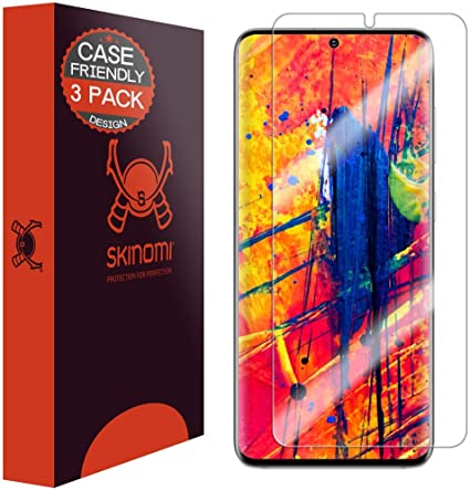 Skinomi Screen Protector Compatible with Samsung Galaxy S20 Plus (S20  6.7 inch)(3-Pack)(Case Compatible) Clear TechSkin TPU Anti-Bubble HD Film