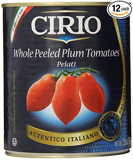 Cirio Canned Whole Peeled Tomatoes, 28 Ounce (Pack of 12)